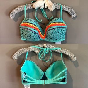 NWT Shade and & Shore Bikini Swimsuit Top 32DDD